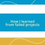 How I learned from failed projects