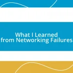 What I Learned from Networking Failures